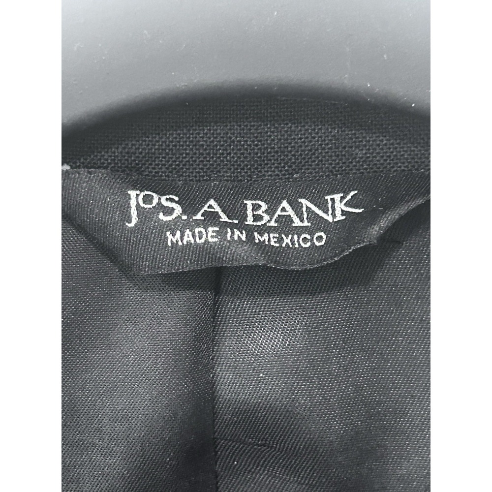 Jos A Bank Black Worsted Wool Tuxedo Jacket‎ Size 44 Xlong Formal Wedding Prom - Picture 9 of 11